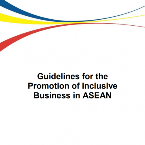 First page of the Guidelines for the Promotion of Inclusive Business in ASEAN